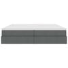 vidaXL F&ouml;rvaringss&auml;ng med madrass M&ouml;rkgr&aring; 200 x 200 cm Polyester