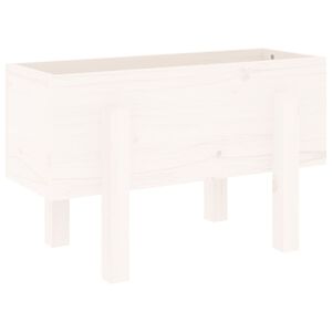 vidaXL Odlingsl&aring;da 62x30x38 cm vit massiv furu