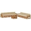 vidaXL Utomhussoffset med kudde 9 pcs Naturlig och Beige