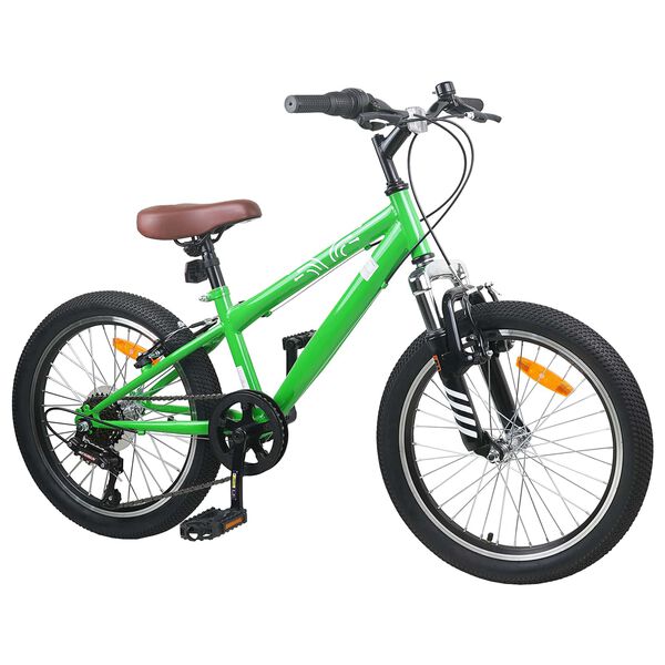 vidaXL Kids Mountain Bike 20 Tum 6-Speed f&ouml;r 5-8 &aring;r gammal Gr&ouml;n