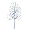 vidaXL LED-julgran f&ouml;r v&auml;gg 150 cm 140 LED-lampor Bl&aring; St&aring;l Svart