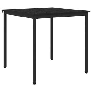 vidaXL Matbord 80 x 80 x 75 cm Konstruerat tr&auml; Svart ek Fyrkantig