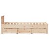 vidaXL Sängram utan madrass med huvudgavel 100x200 cm massiv furu