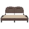vidaXL Bed Frame "Viana" without Mattress Brown 120x200 cm Faux Leather