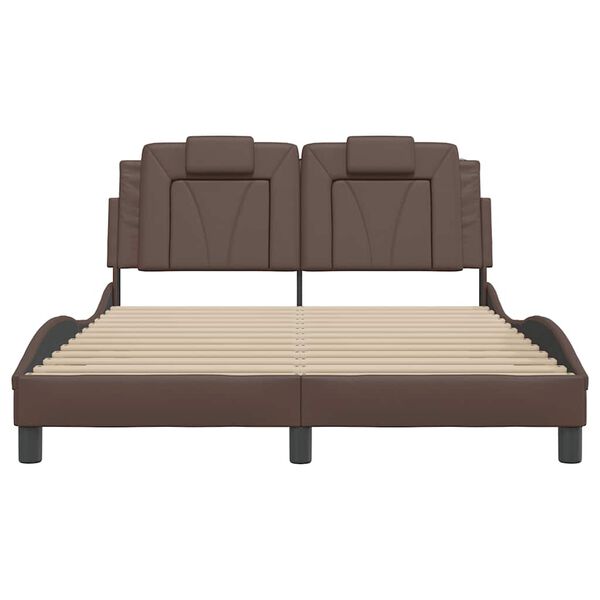 vidaXL Bed Frame "Viana" without Mattress Brown 120x200 cm Faux Leather