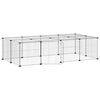 vidaXL Hundg&aring;rd svart 20 paneler 140x70x35 cm st&aring;l