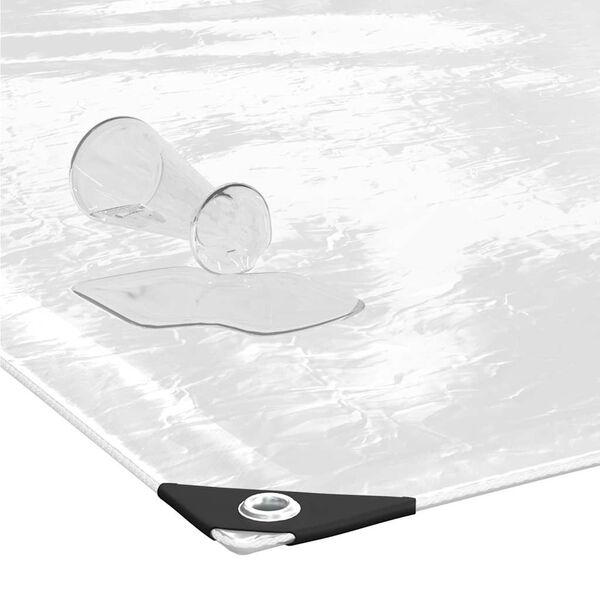 vidaXL Klar presenning med öljetter 4x4 m PVC