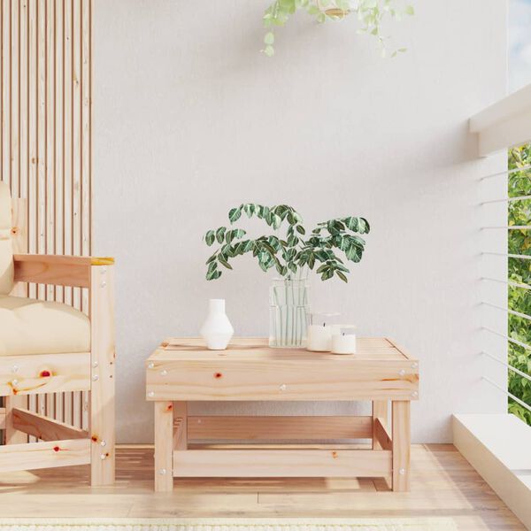 vidaXL Fotpall f&ouml;r tr&auml;dg&aring;rden massiv furu