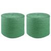 vidaXL Juterep 2 pcs Gr&ouml;n 100% Tossa jute