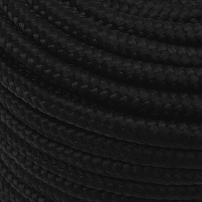 vidaXL Rep svart 14 mm 50 m polyester