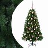 vidaXL Konstgjord julgran med julgranskulor 120 cm 150 LED-lampor