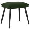 vidaXL Fotpall m&ouml;rkgr&ouml;n 45x29,5x35 cm sammet