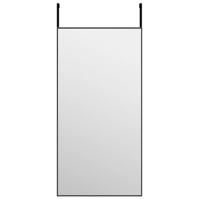 vidaXL Dörrspegel svart 40x80 cm glas och aluminium