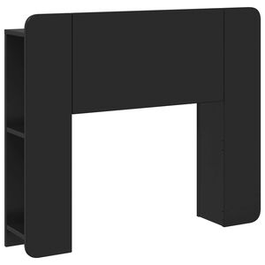 vidaXL S&auml;nggavelssk&aring;p med lagring Svart Konstruerat tr&auml;