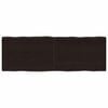 vidaXL Bordsskiva m&ouml;rkbrun 120x40x(2-4) cm massivt tr&auml; levande kant