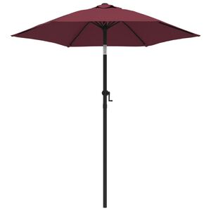 vidaXL Parasoll vinr&ouml;d 200x224 cm aluminium