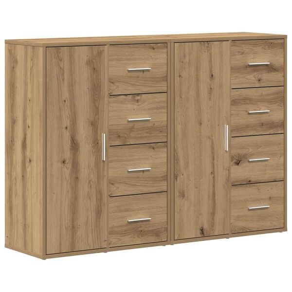 vidaXL Sideboard 2 pcs Artisan Ek 60 x 31 x 84 cm Konstruerat tr&auml;