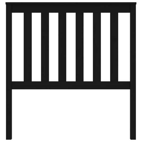 vidaXL Sänggavel svart 96x6x101 cm massiv furu