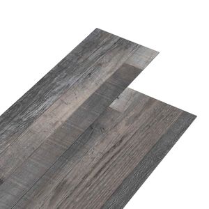 vidaXL Sj&auml;lvklistrande PVC-golvplankor Industriell tr&auml; 30,5 x 61 cm