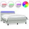 vidaXL Res&aring;rs&auml;ng med madrass och LED ljusgr&aring; 160x220 cm sammet