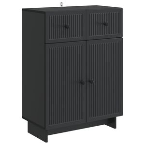 vidaXL Sideboard Svart 66 x 34,5 x 90 cm Konstruerat tr&auml;