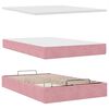 vidaXL Ottoman s&auml;ngram med madrasser rosa 120x200 cm sammet