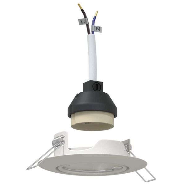 vidaXL Spotlight 12 pcs Vit 9 x 9 x 2.5 cm Metall