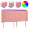 vidaXL S&auml;nggavel LED rosa 163x16x118/128 cm sammet