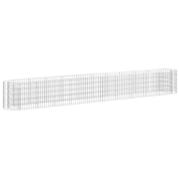 vidaXL Planteringsgabion galvaniserat järn 400x50x50 cm