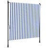 vidaXL Rullgardin utomhus bl&aring; och vit 150x270 cm tyg&st&aring;l