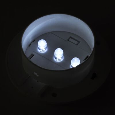 vidaXL Solcellslampor för staket 12 st LED vit