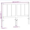 vidaXL Huvudgavel vaxbrun 135 cm massiv furu