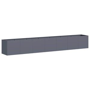 vidaXL Planteringsk&auml;rl antracit 280x40x40 cm kallvalsat st&aring;l