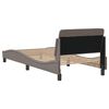 vidaXL Bed Frame with Headboard "Dover" Taupe 80x200 cm Fabric