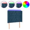 vidaXL S&auml;nggavel LED m&ouml;rkbl&aring; 93x16x118/128 cm sammet