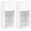 vidaXL TV-b&auml;nk med LED-belysning 2 st vit 40,5x30x90 cm