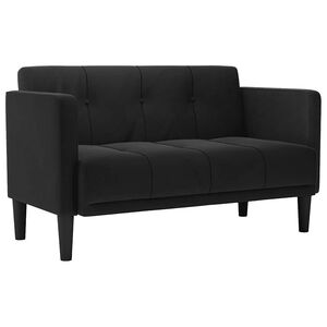 vidaXL Loveseat soffa svart 111 cm sammet