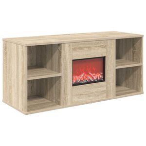 vidaXL Elektrisk eldstad Sonoma-ek 100 x 37 x 45,5 cm Konstruerat tr&auml;