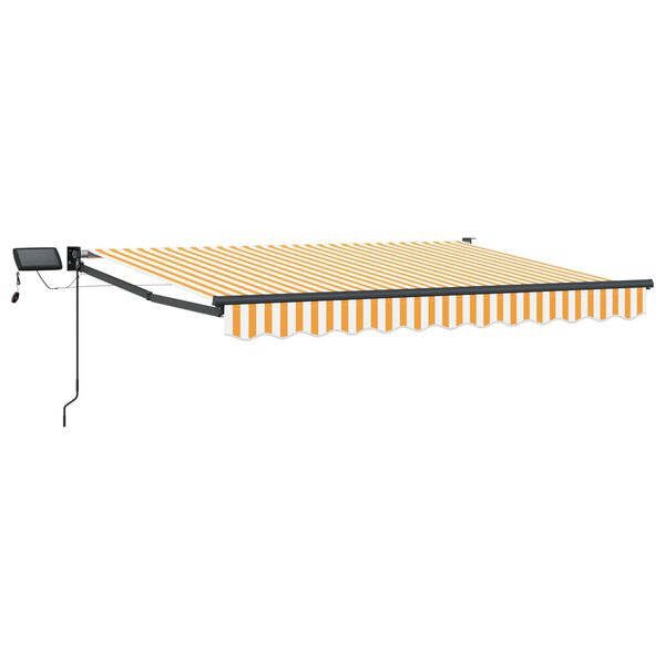 vidaXL Manuell utdragbar markis med LED-lampor 3,5 x 2,5 m