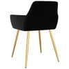 vidaXL Matstolar 2 st svart sammet