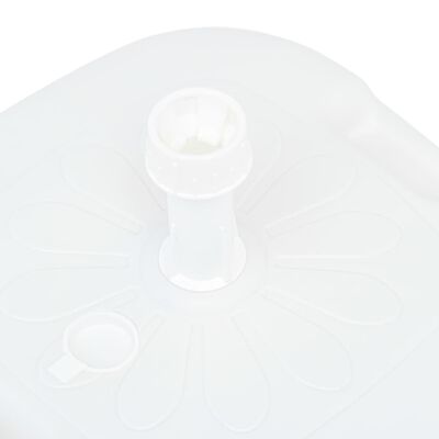 vidaXL Parasollfot sand/vattenfylld 16 L vit plast