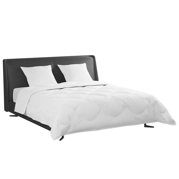 vidaXL T&auml;ckeset med kudde 3 pcs Vit Dunfj&auml;der