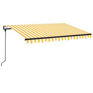 vidaXL Automatisk markis 350x250 cm gul och vit