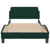 vidaXL Bed Frame "Dover" Dark Green 100x200 cm Velvet