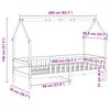 vidaXL Barns&auml;ng med husram vit 80x200 cm massiv furu