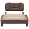 vidaXL Bed Frame with LED without Mattress "Hvar" Brown 90x200 cm