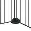 vidaXL Hundgård svart 20 paneler 35x35 cm stål