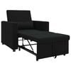 vidaXL Enkel Soffbed Reclining med hjul Svart 90 x 165 x 87 cm tyg
