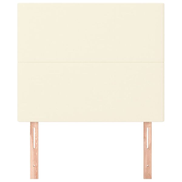 vidaXL S&auml;nggavel kr&auml;mf&auml;rgad 80x5x118/128 cm konstl&auml;der