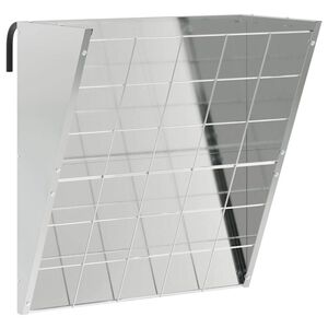 vidaXL H&auml;ngande H&ouml;utfodrare Silver 61 x 33 x 66 cm Galvaniserat St&aring;l